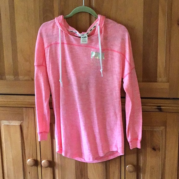 PINK brand long open back hoodie - Picture 1 of 7
